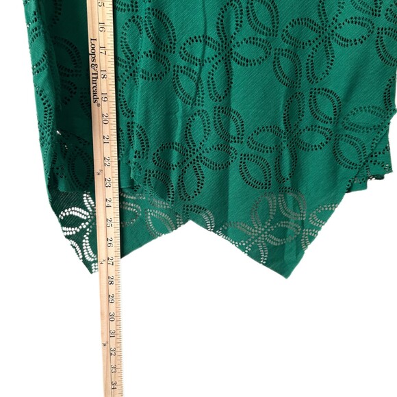 Westbound Short Sleeve Floral Green Lace Style Blouse Women’s Sz MP - Picture 3 of 10